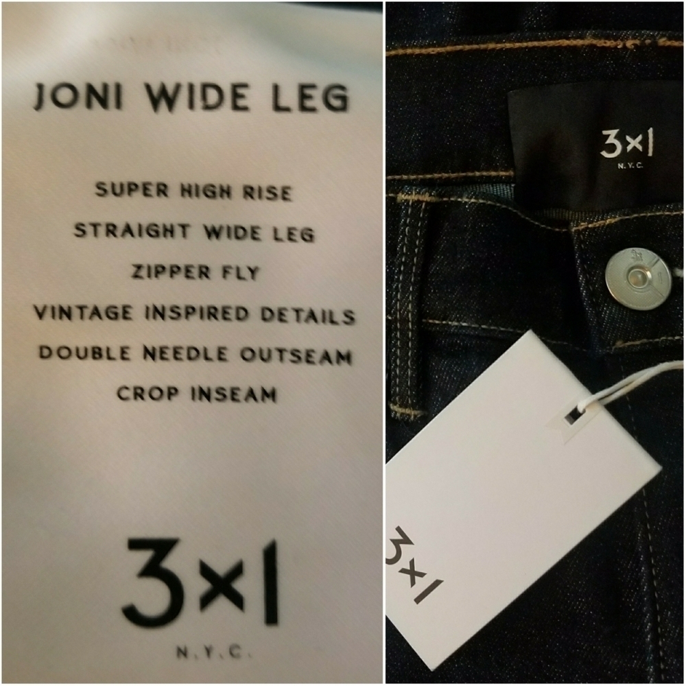3x1 DENIM // joni wide leg cropped jeans in river - Picture 16 of 16